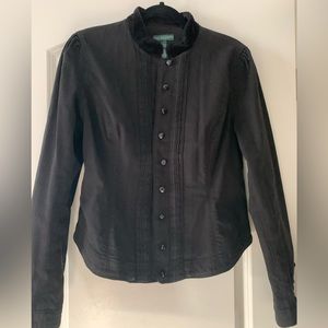 Lauren Jeans Company Ralph Lauren Black Blazer Jacket Sz L